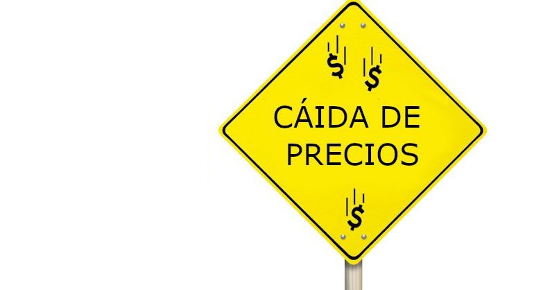 Signo de CAÍDA DE PRECIOS